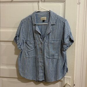 Universal Thread Navy and White Striped Shirt